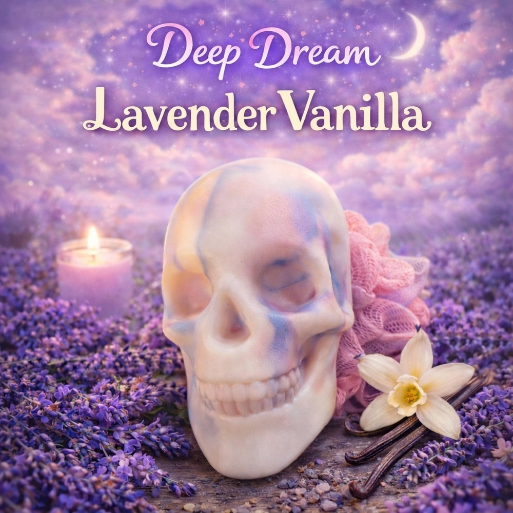 Limited Supply HandCrafted Large Skull Loofah Infused Soap 7oz Total - Picture 2 of 14